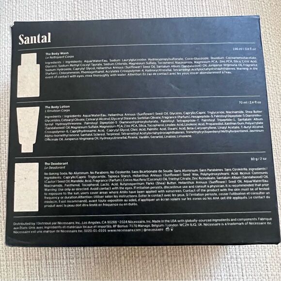Nécessaire Body Essentials Gift Set Santal Travel Body Wash, Lotion & Deodorant - Picture 4 of 8
